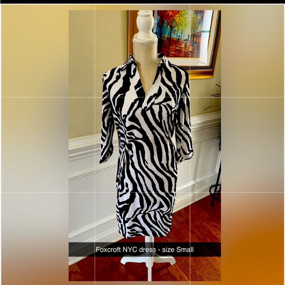 Foxcroft Black & White Dress